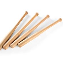 Wood baseball bat set of five, light natural finish