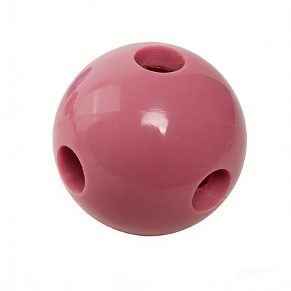 Pink PVC training ball with top opening and side grip holes